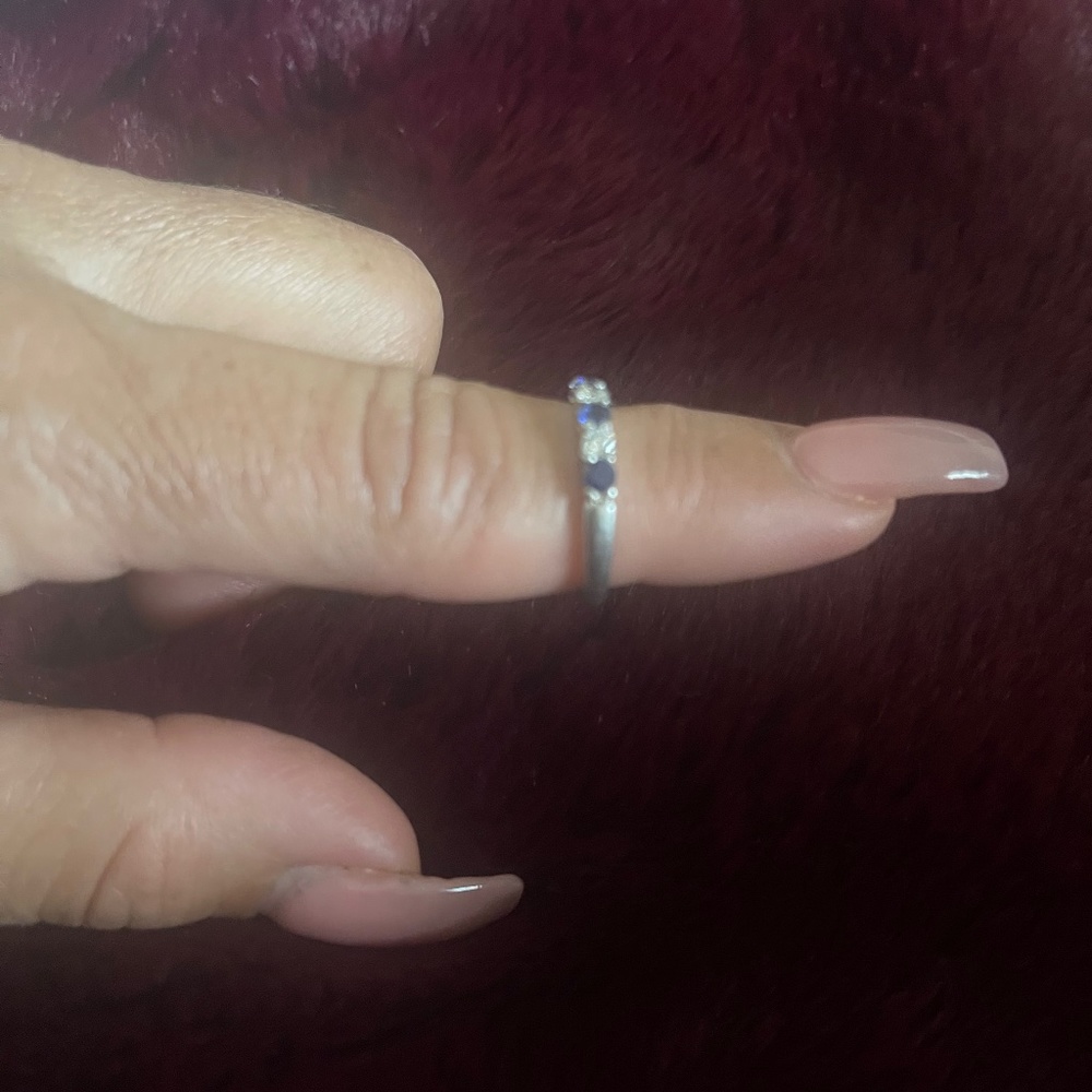 Diamond and sapphire engagement rings size 6